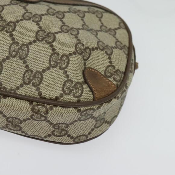 GUCCI GG Supreme Web Sherry Line Bag Pvc Beige Gold 89 02 066 - Picture 11 of 16